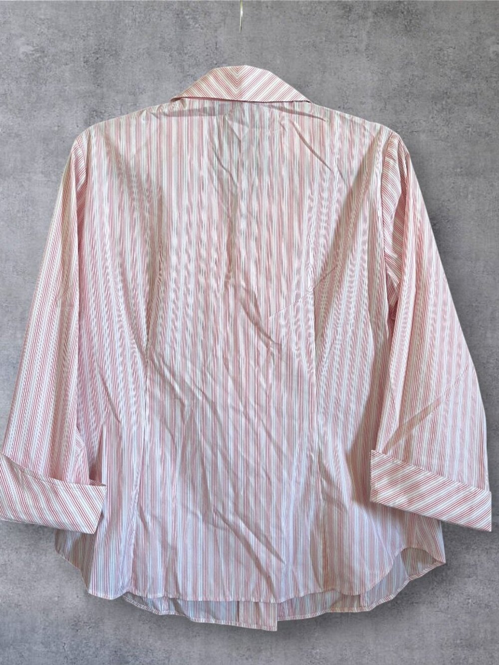 Lafayette 148 New York Striped Pleated Ruffle Blouse - Picture 2 of 5
